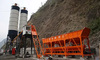 HZS50 Concrete Batching Plant for Wenchuan-Maerkang Expressway Project