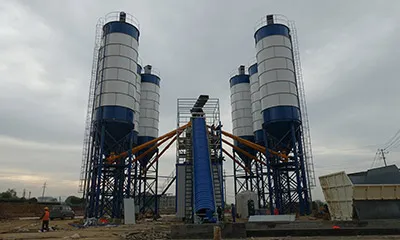 Dual HZS180 Concrete Batching Plants with Panel-Type Bins for Huzhou-Hangzhou High-Speed Railway Project